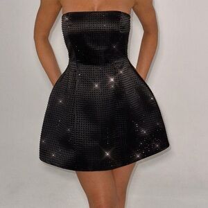 Babyboo Black Strapless Mini Dress